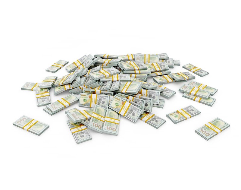 US dollars banknotes