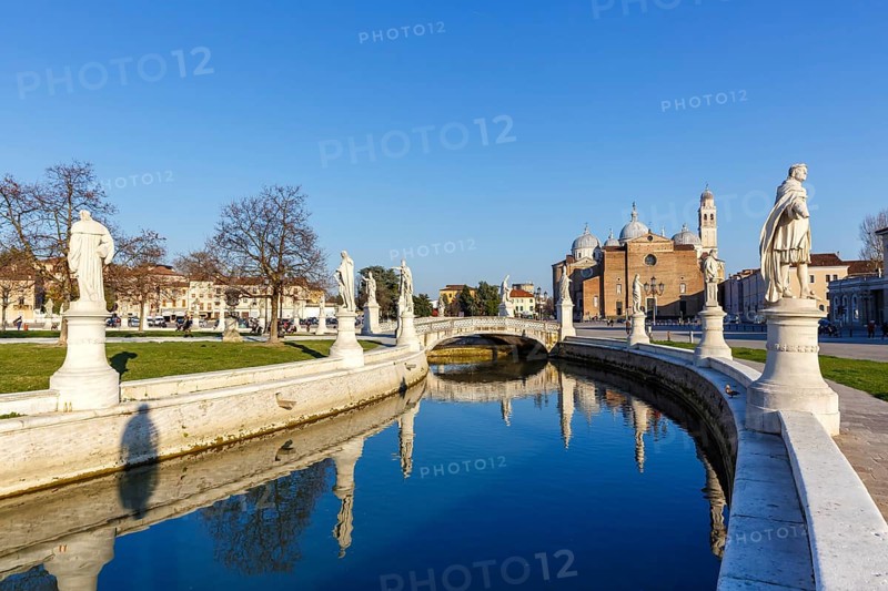 Prato Della Valle Square with Statues Travel City in Padua
