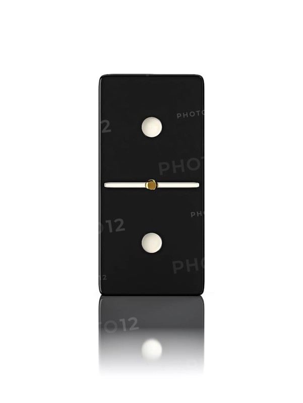 Domino game bone close up isolated on white