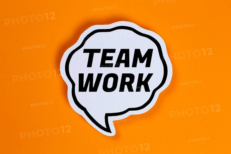 Teamwork Team in Speech Bubble Communication Concept Talk in Stuttgart
