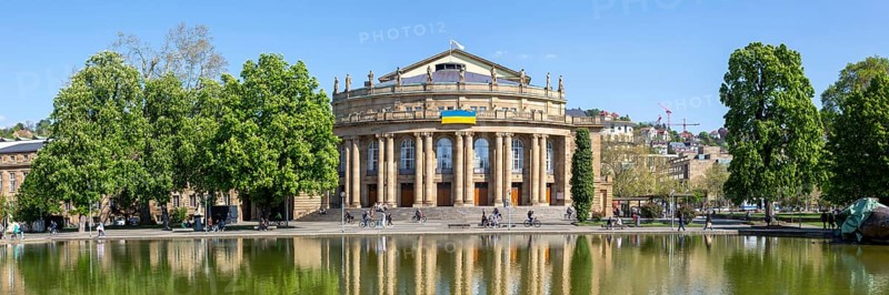 State Theatre Theater am Eckensee Architecture Panorama Travel in Germany in Stuttgart