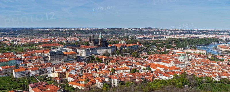 Aerial panorama of Hradchany: the Saint Vitus