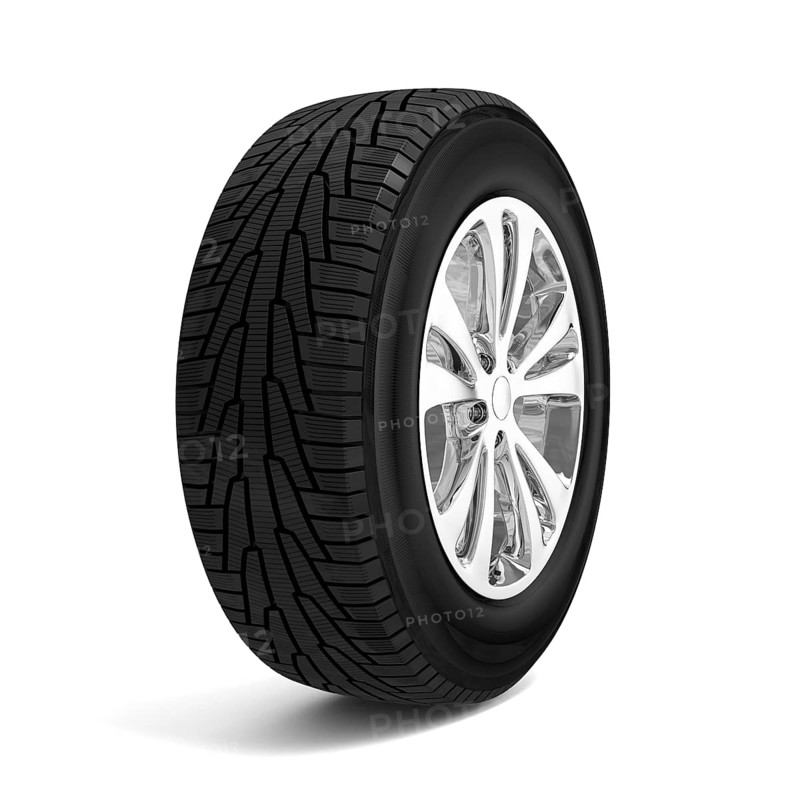 Car winter tire isolated on white background