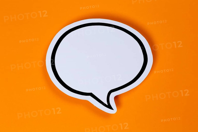 Speech bubble with text free space Copyspace communication concept talk in Stuttgart