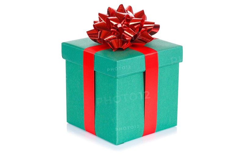 Gift birthday christmas christmas gift birthday gift box green give isolated in Stuttgart