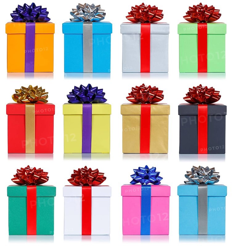 Gifts Birthday Christmas Collection give isolated in Stuttgart