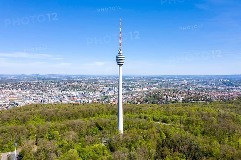 Stuttgart TV Tower Skyline Aerial Photo City Architecture Travel in Stuttgart