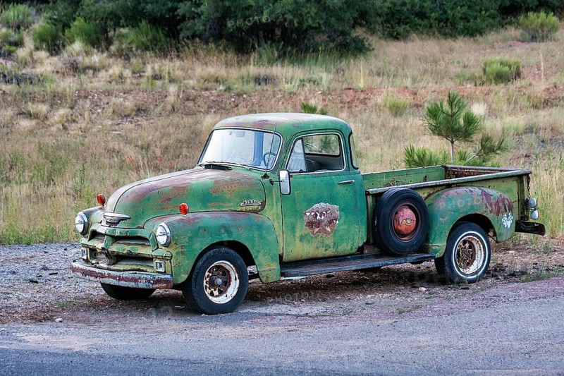 Green Chevrolet truck