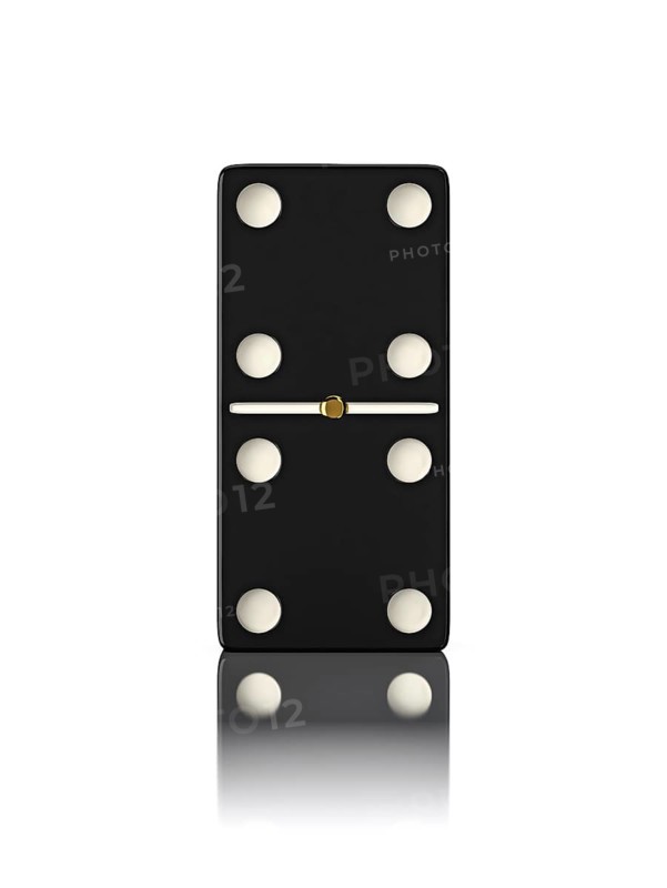 Domino game bone close up isolated on white