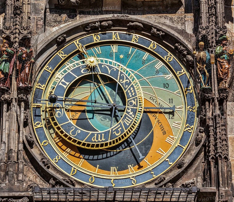 Astronomical clock on Town Hall. Prague
