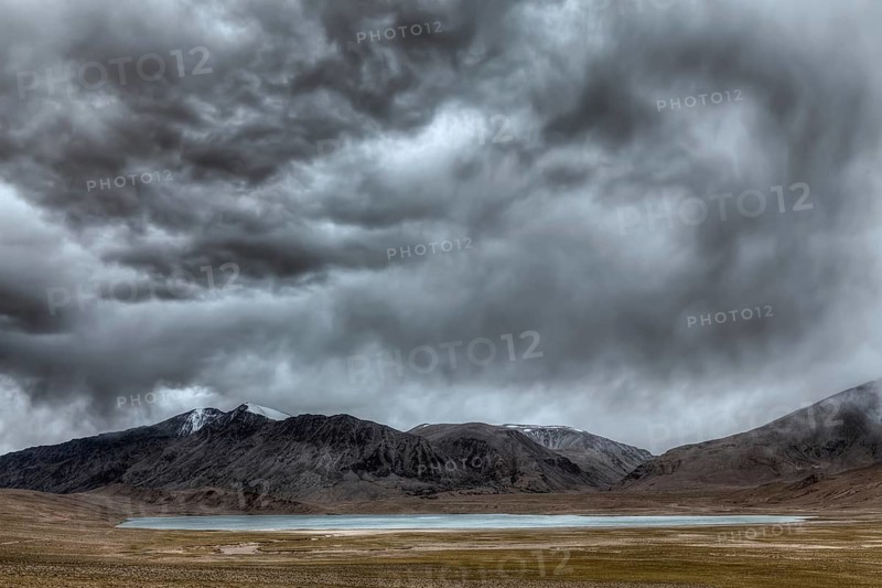 High dynamic range image of Himalayan lake Kyagar Tso