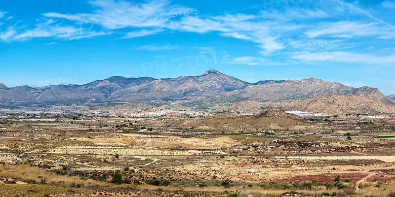 Sierra del Cid landscape near Alicante Alacant mountains panorama in Alicante