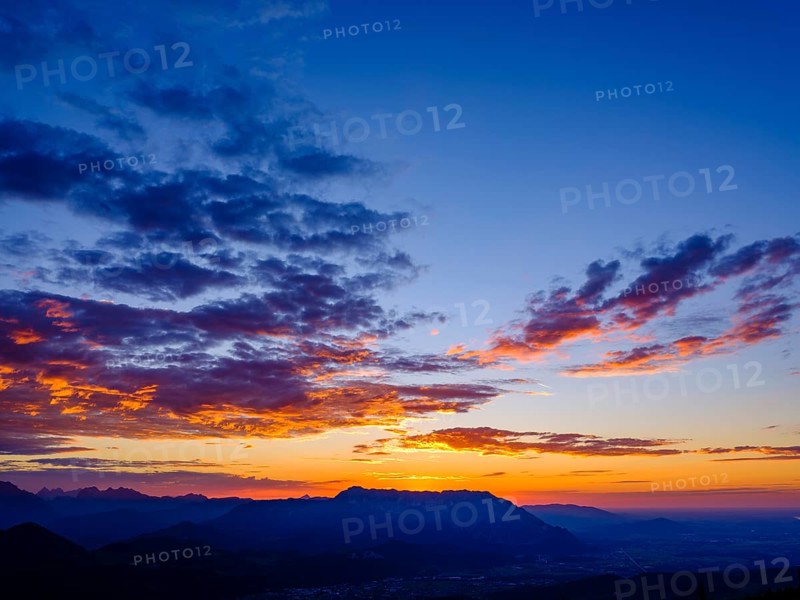Silhouette of the Berchtesgaden Alps