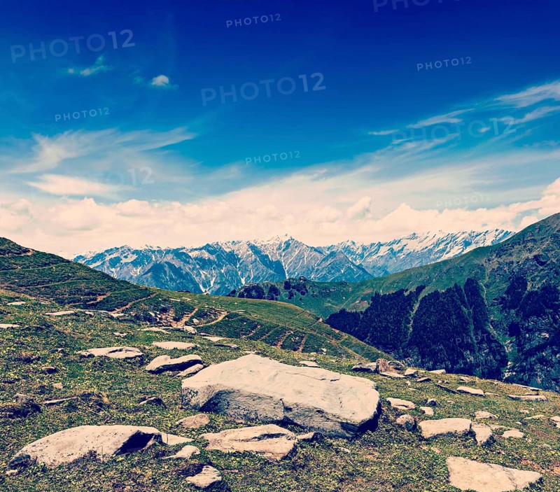 Vintage retro effect filtered hipster style travel image of Kullu Valley