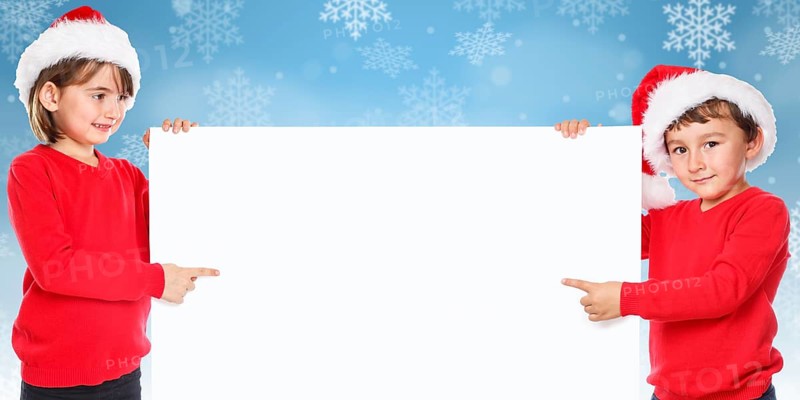 Father Christmas Father Christmas children Christmas snow show look sign copy space Copyspace Freiraum in Stuttgart