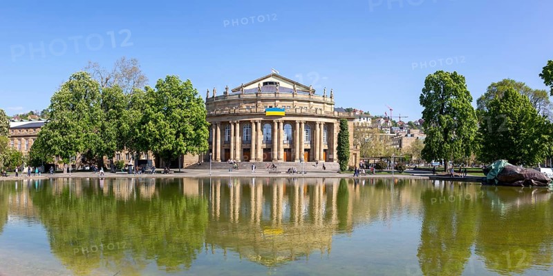 Staatstheater Theater am Eckensee Panorama Architecture Travel in Germany in Stuttgart