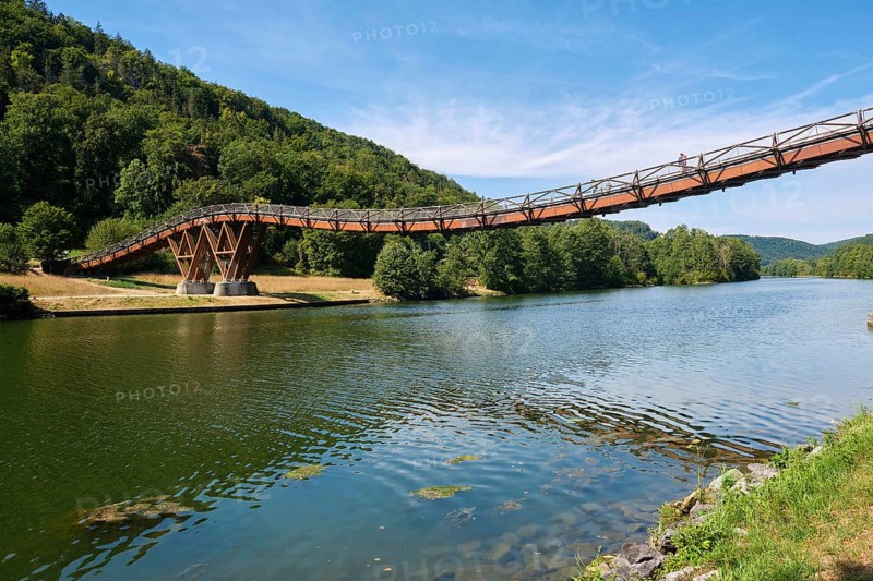 Wooden bridge near Essing over the Main-Danube Canal