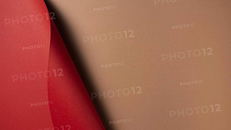 Wavy red paper copy space brown paper. Resolution and high quality beautiful photo