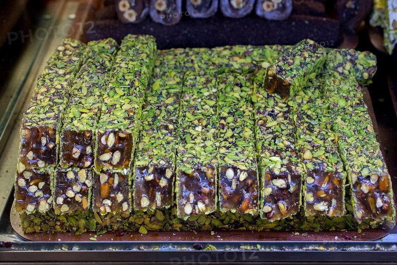 Load of traditional turkish delight lokum candy