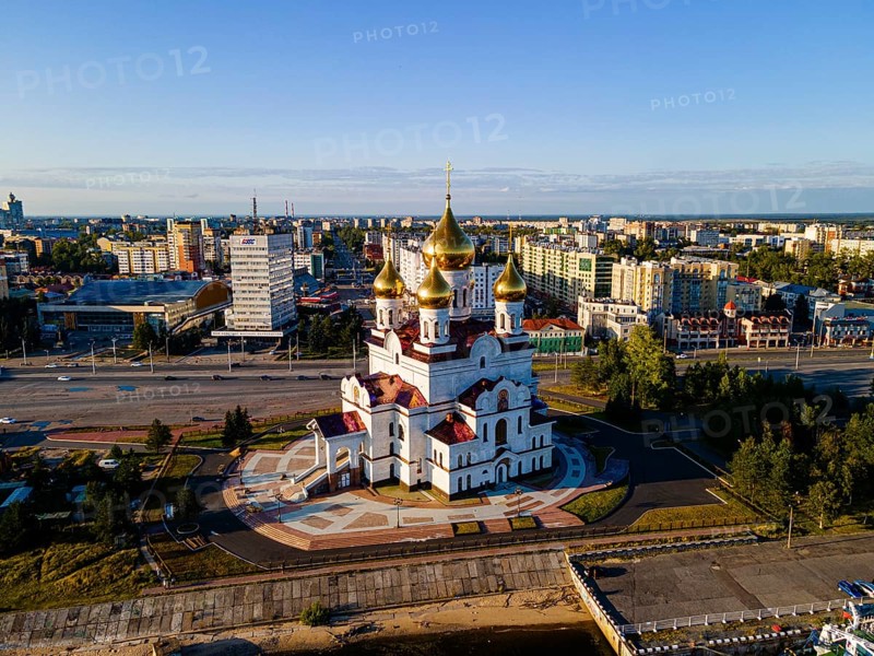 Aerial of the Cathedral of the Archangel