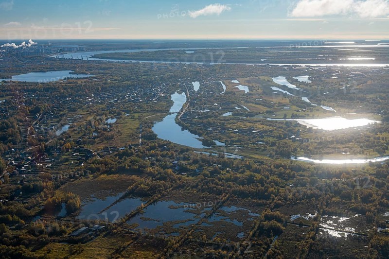 Aerial of the Taiga near
