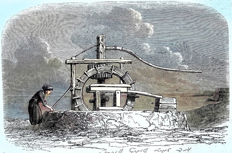 Woman from Trabzon or Trebizonde at a mill in 1870