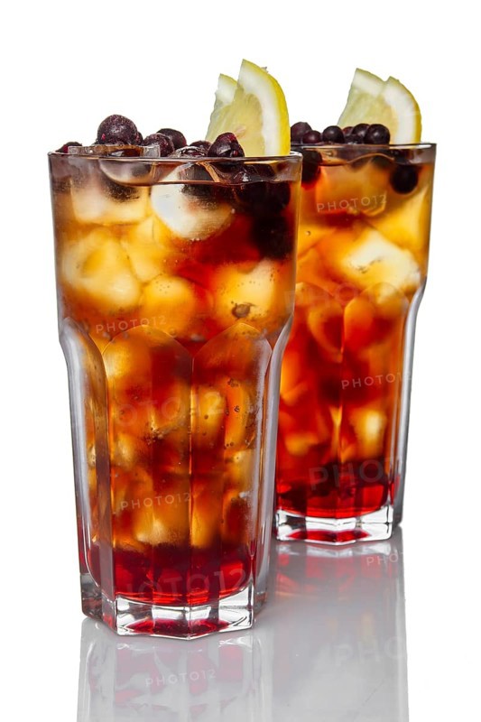 Two glasses with rum