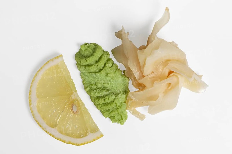 Top view of slice of lemon