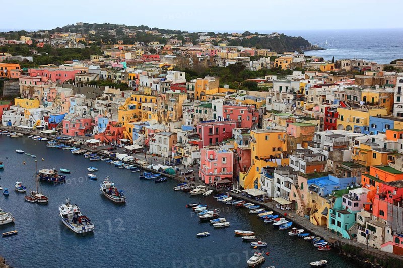 Corricella district with the port