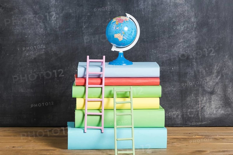 Composition books globe
