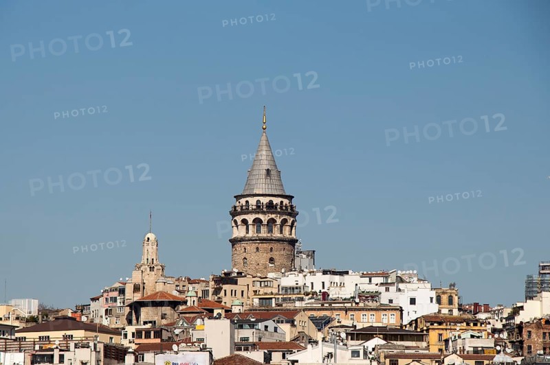 View of the Galata Tower from Byzantium times in Istanbul