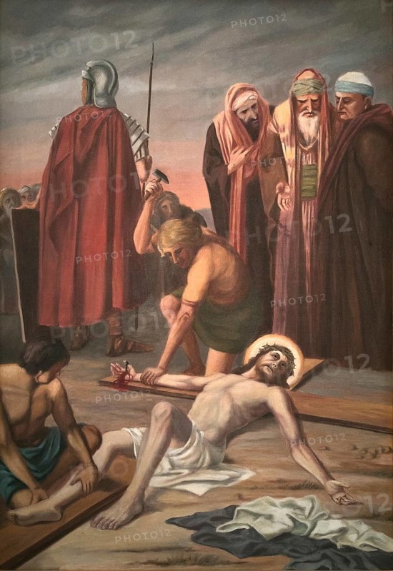 Station of the Cross by an unknown artist. 11 Station