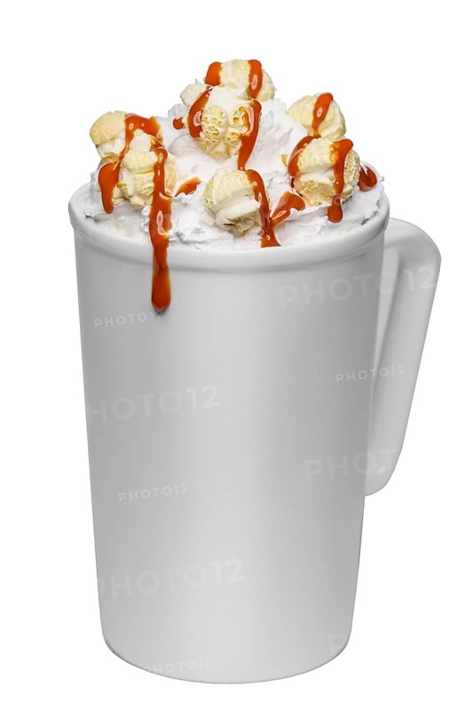 Coffee cocktail with whipped cream