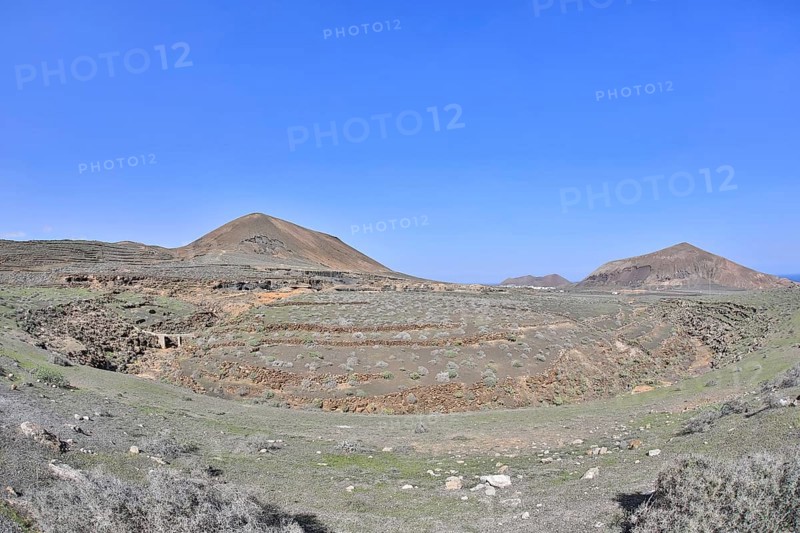 Rocky landscape around the volcano Montana de Guenia