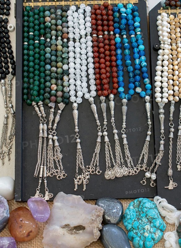 Set of praying beads of various colors and semi precious stones