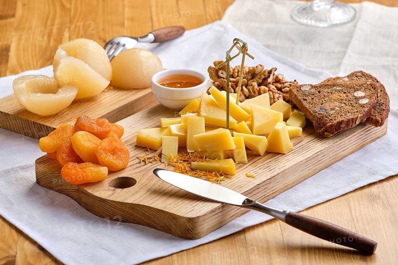 Set of various appetizers for wine