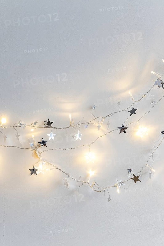 Fairy lights and ornament stars