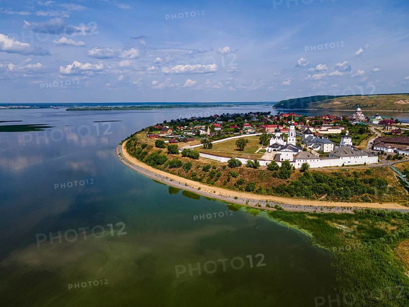Aerial of the Unesco site Sviyazhsk
