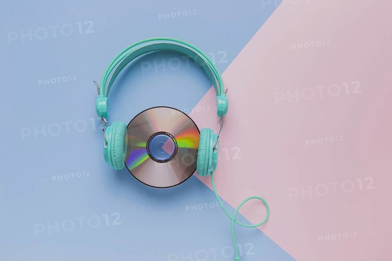 Cd with headphones