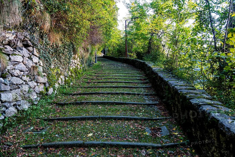 Track to the Unesco world heritage site Sacro Monte de Varallo