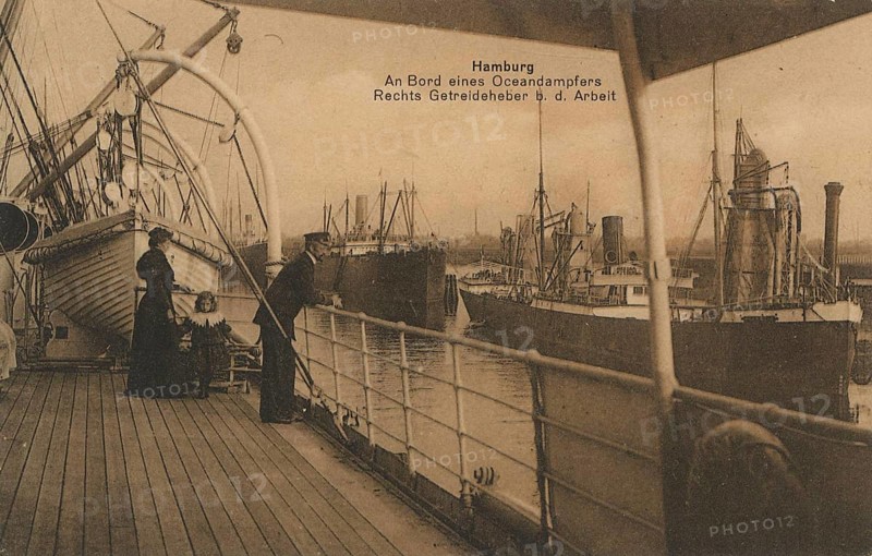 On board an ocean liner