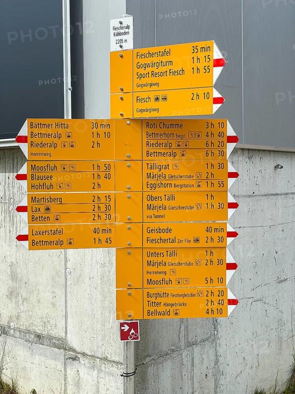 Hiking signpost