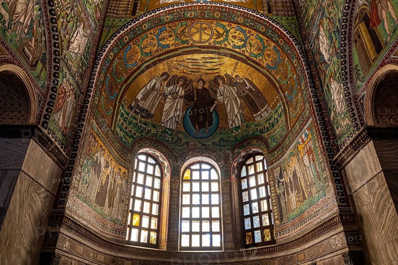 Beautiful mosaics in the Basilica di San Vitale