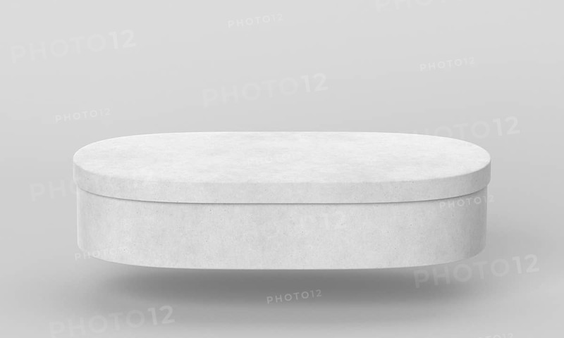 Simple oval cardboard box with shadow. Resolution and high quality beautiful photo
