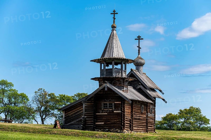 Little church on a field
