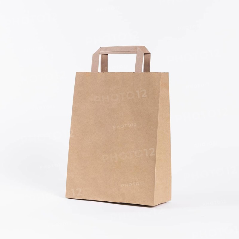 Paper carrier bag shopping white background