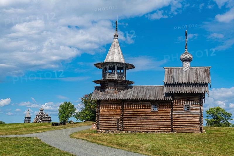 Little church on a field