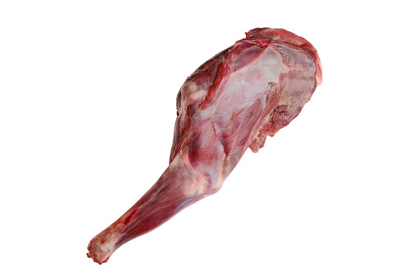 Raw doe shoulder chuck isolated on white