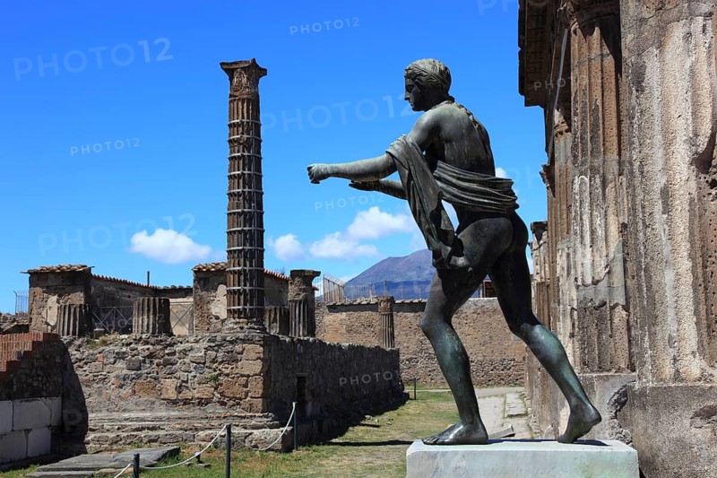 Statue of Apollo at the 120 BC Temple of Apollo dedicated to the Greco-Roman god