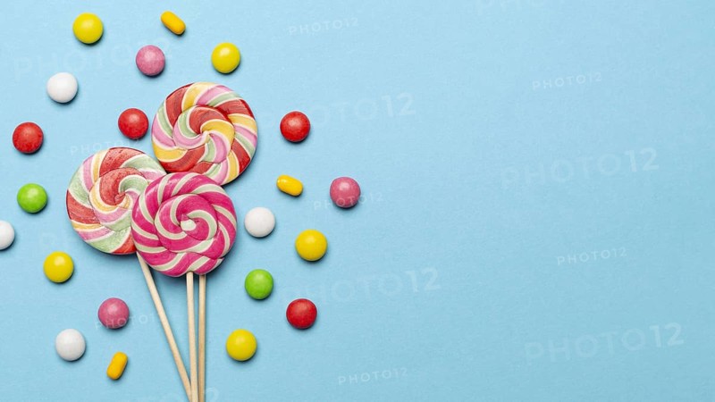 Delicious candy concept with copy space